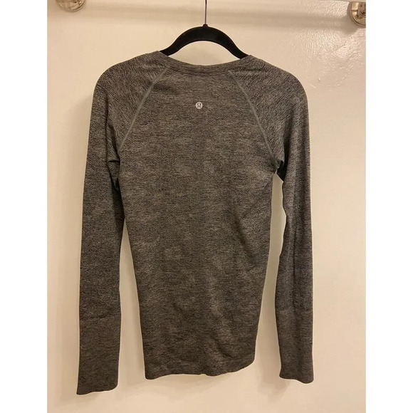 Lululemon Long Sleeve Swiftly Tech Variegated Mesh Camo Black and Gray Size 6 - Picture 3 of 6